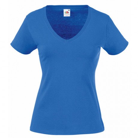 Camiseta Fruit of the Loom cuello de pico mujer
