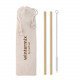 Pajita bambú cepillo funda Natural Straw