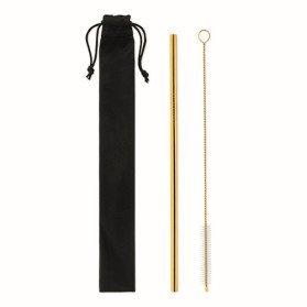Set pajita y cepillo Cold Straw Colour