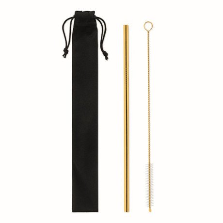 Set pajita y cepillo Cold Straw Colour